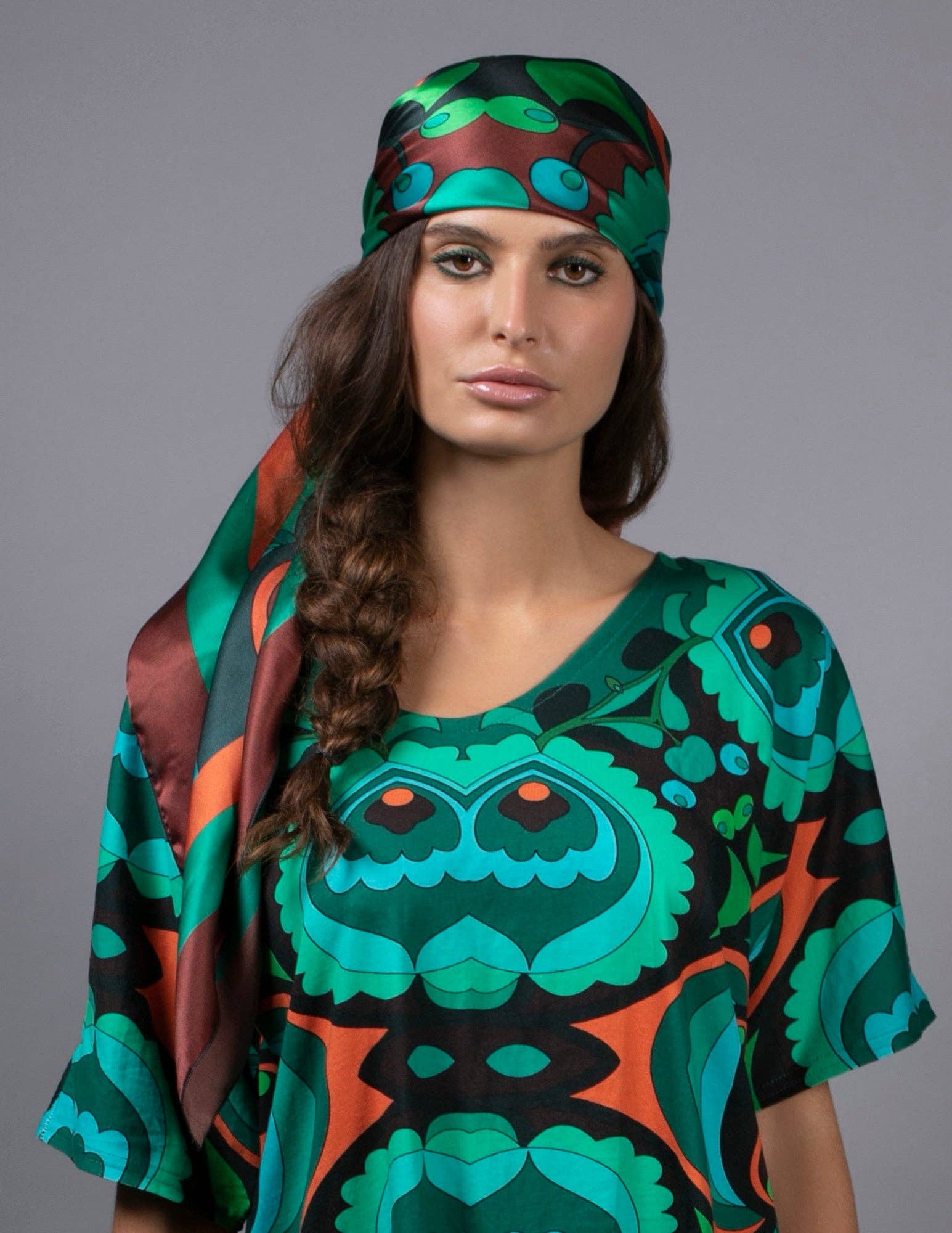 ED-013Nb- PSILOCYBIN TEAL/ORANGE-SILK