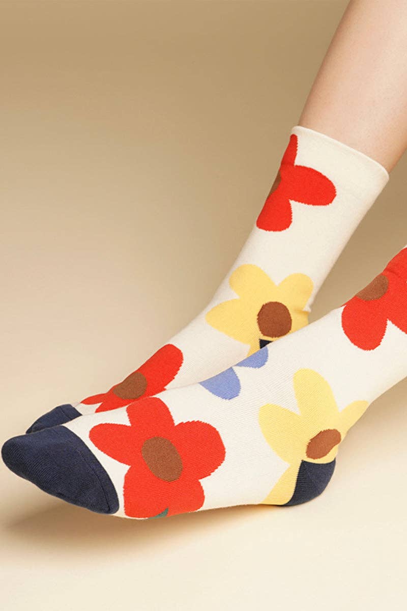 Women's Crew Great Flower Socks