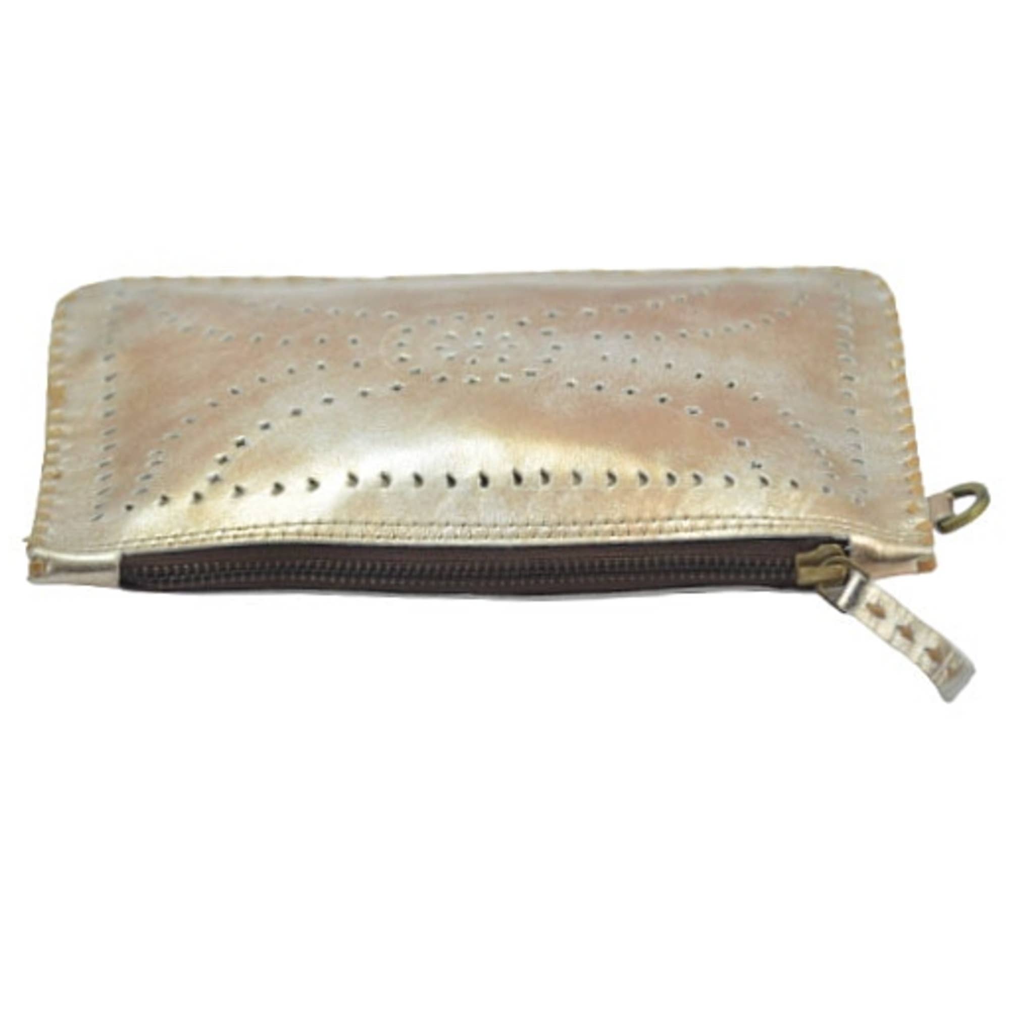 Laila Wristlet Pouch - Metallic Leather