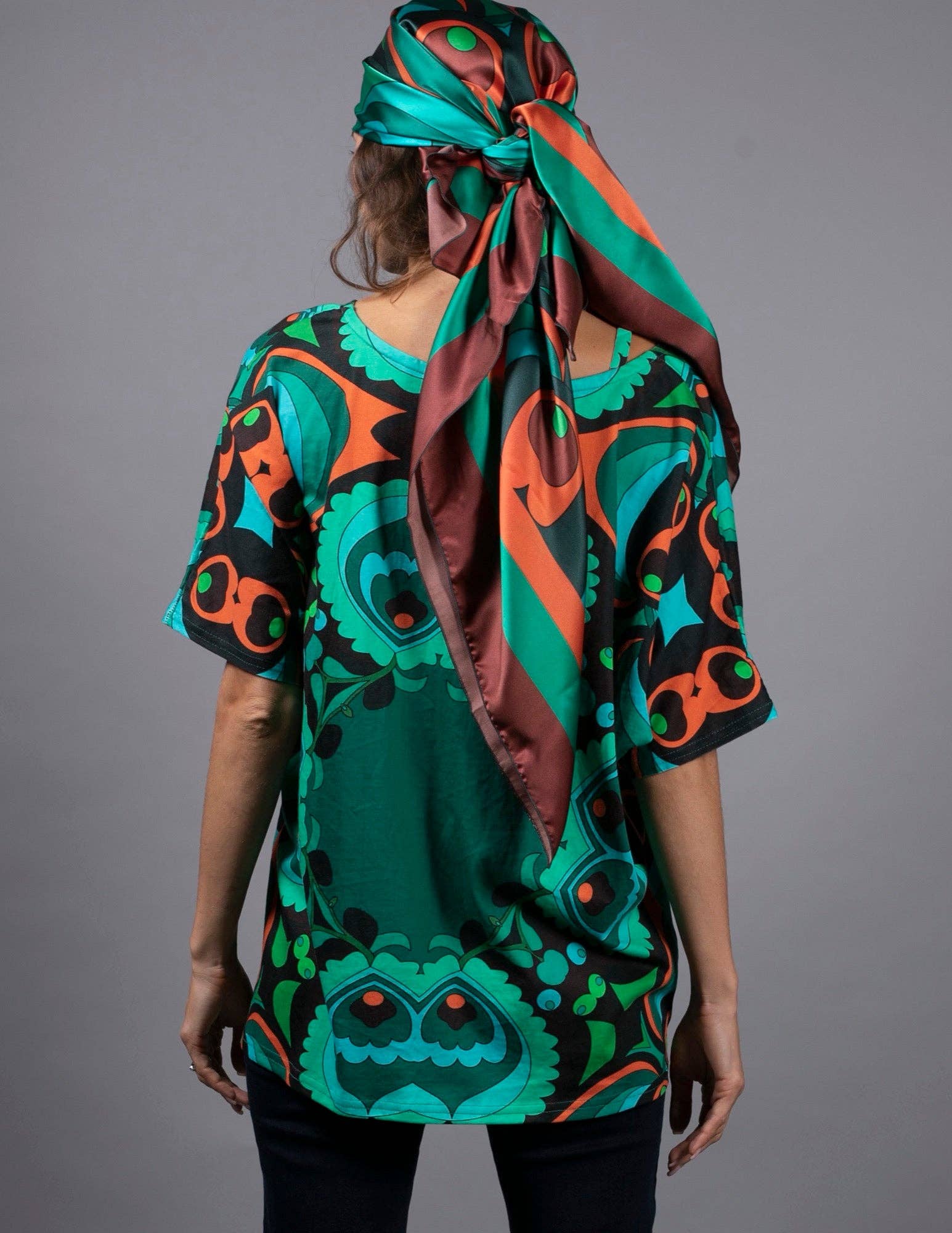 ED-013Nb- PSILOCYBIN TEAL/ORANGE-SILK