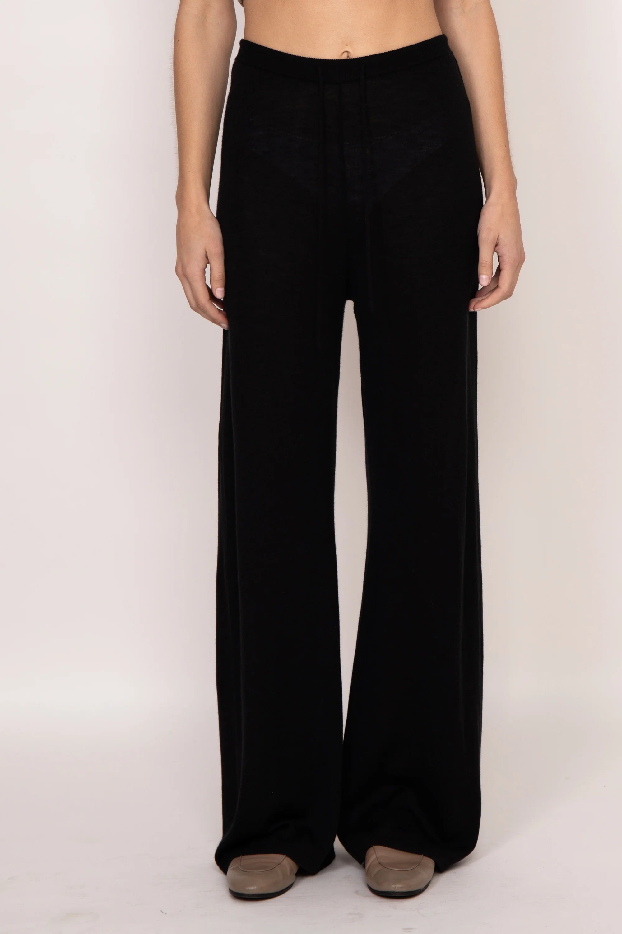 Rumi ribbed cashmere blend pant