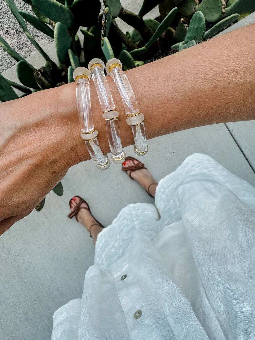 Clear seaglass moxie bracelet