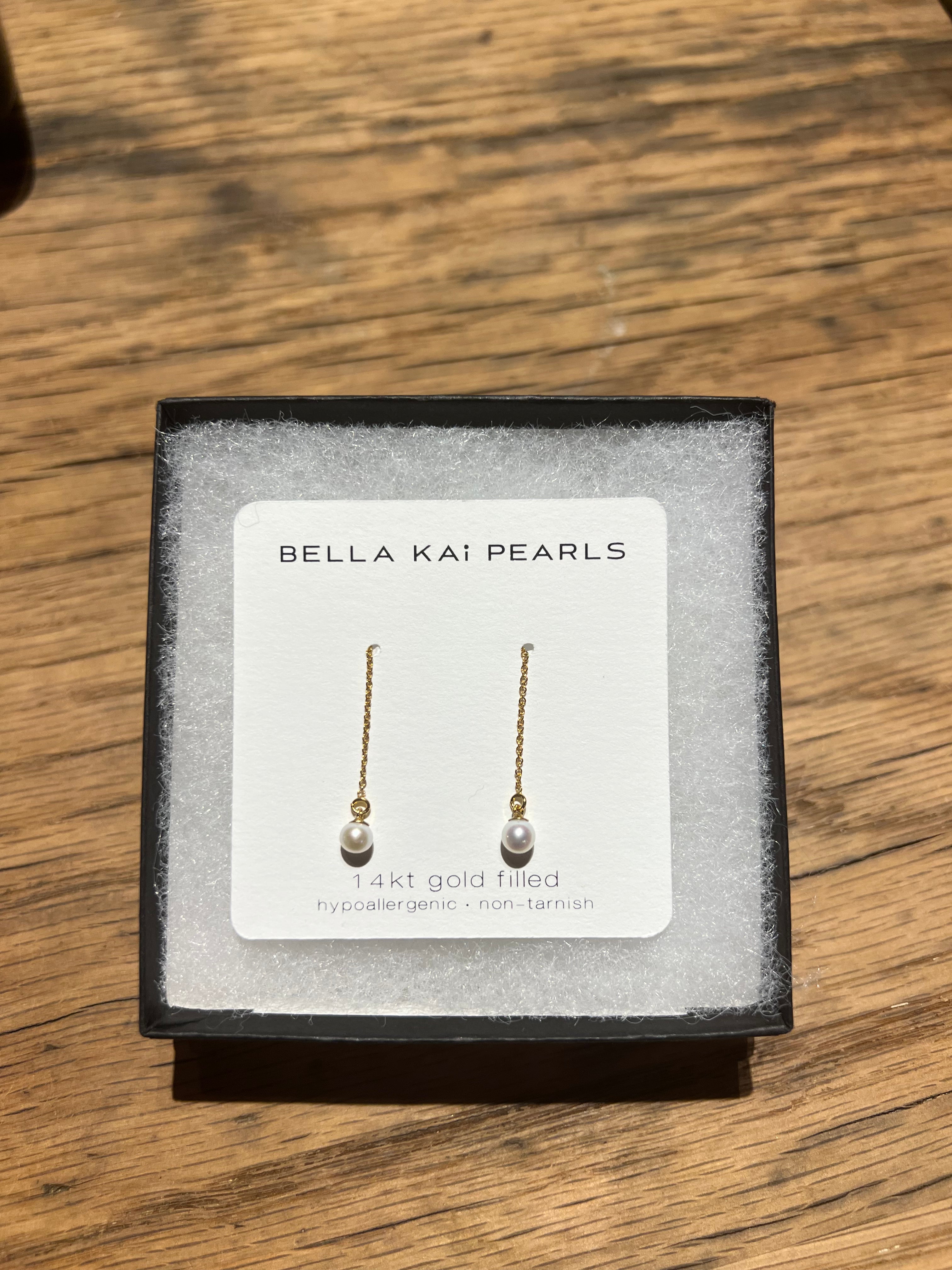 Pearl threader earrings