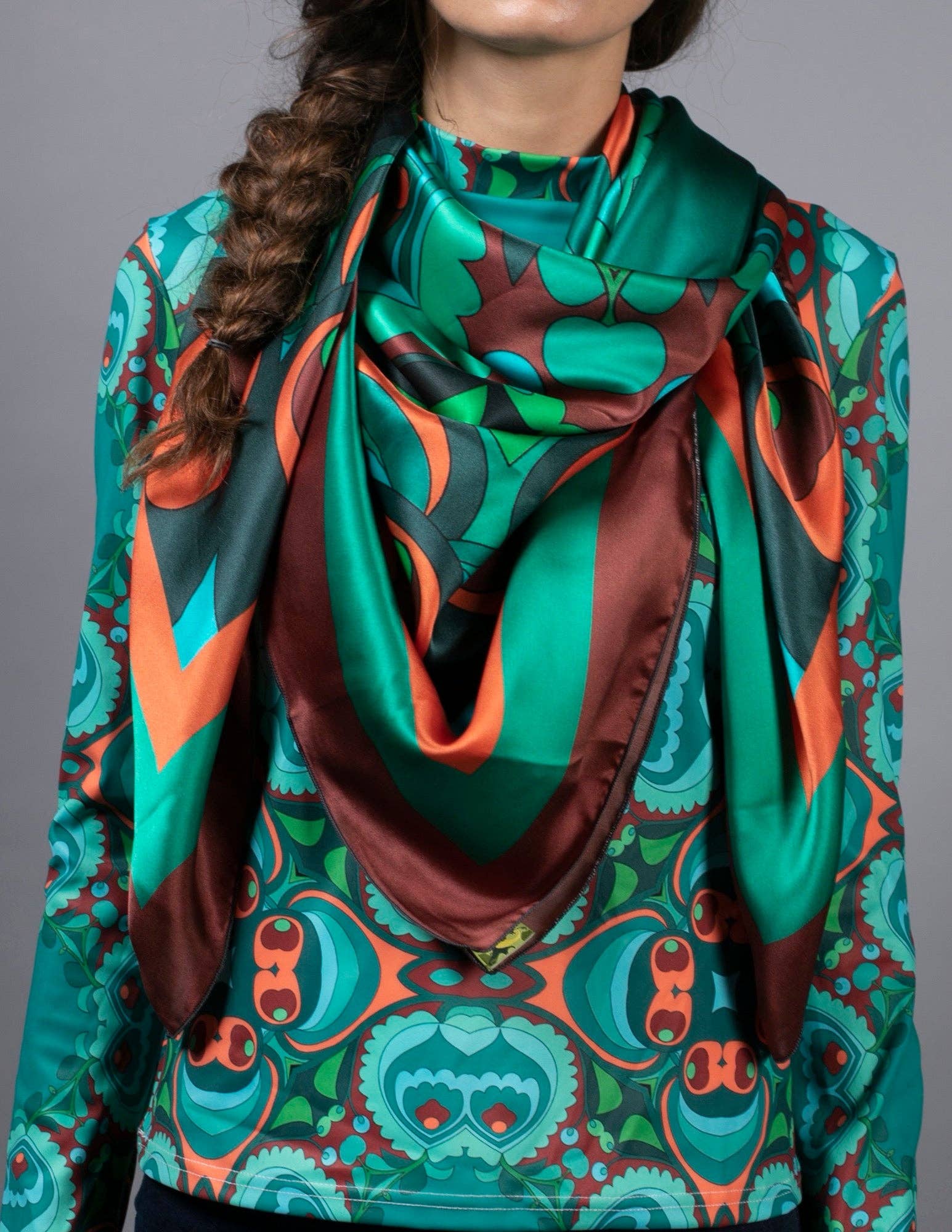 ED-013Nb- PSILOCYBIN TEAL/ORANGE-SILK