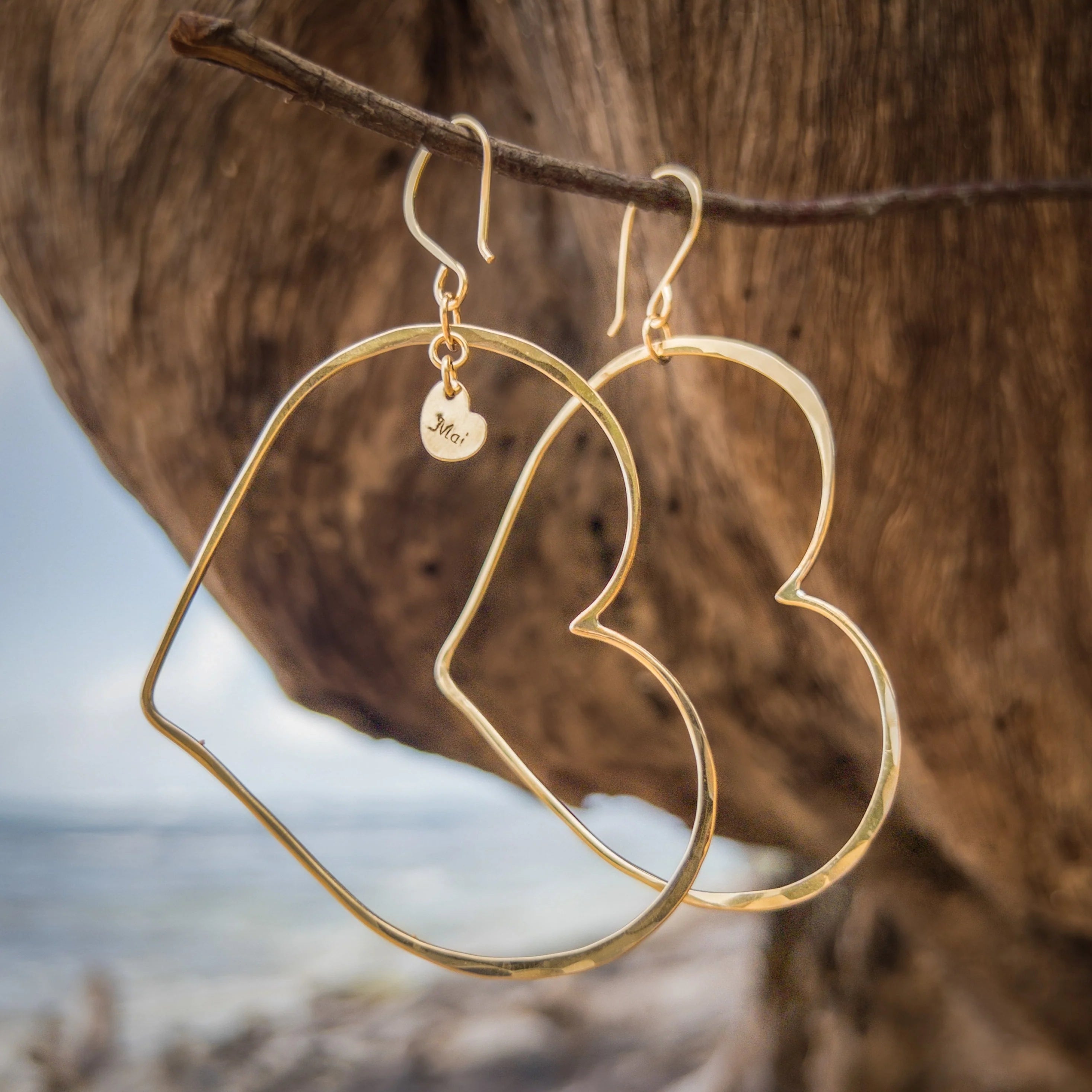 Signature heart hoops M 14K GF