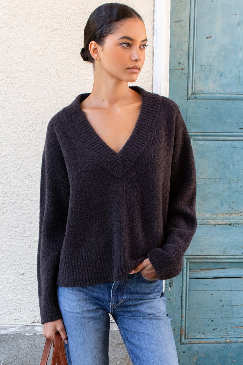 Boxy v neck sweater